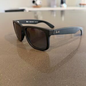 Ray-Ban Black Matte Justin Classic Polarized Sunglasses